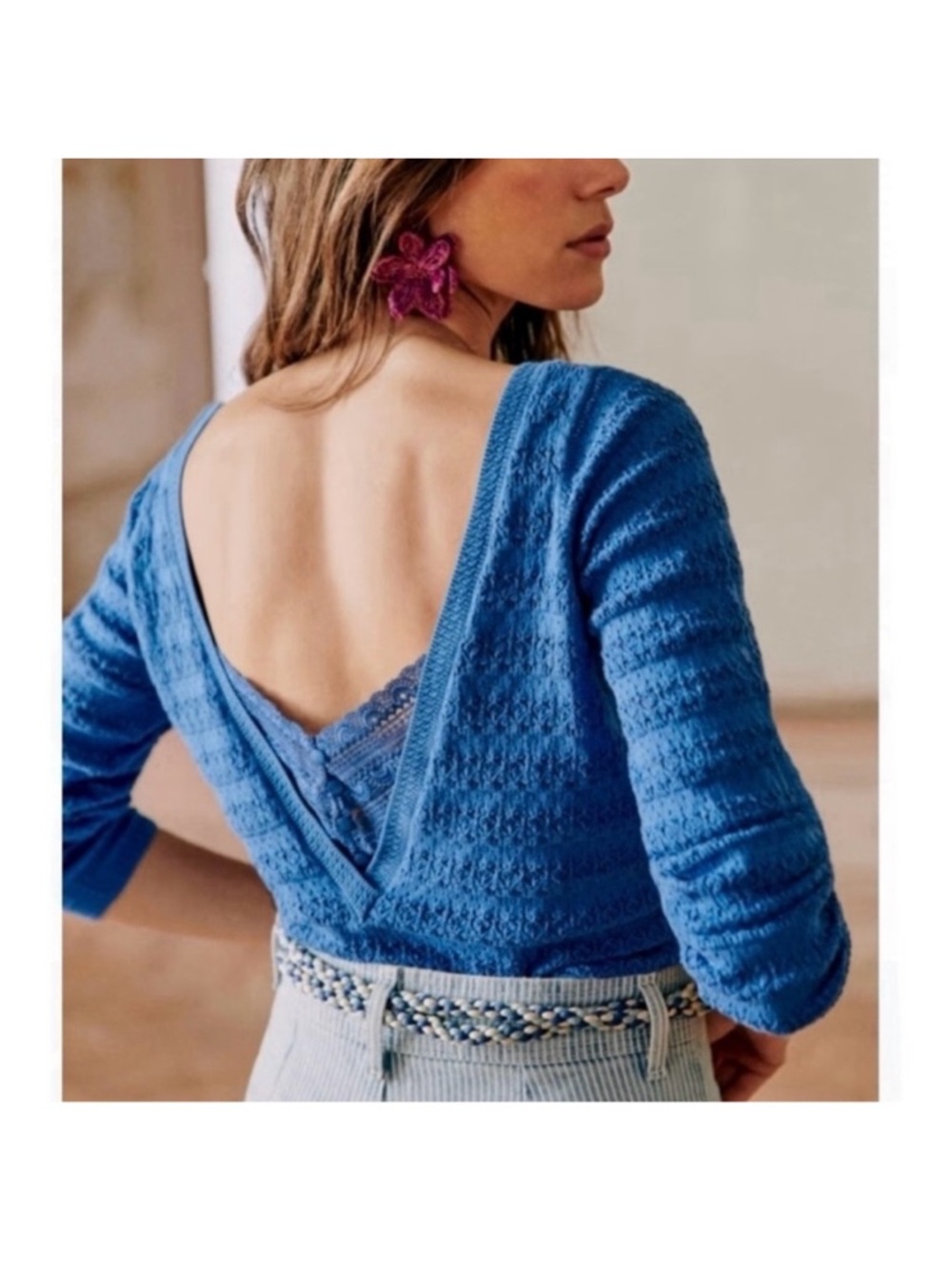 Sezane Greta Jumper, Blue, Size S